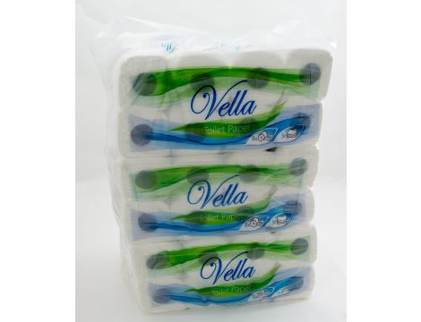 144 Rollen Vella Toilettenpapier Klopapier WC-Papier 3-lagig 250 Blatt 🧻👈